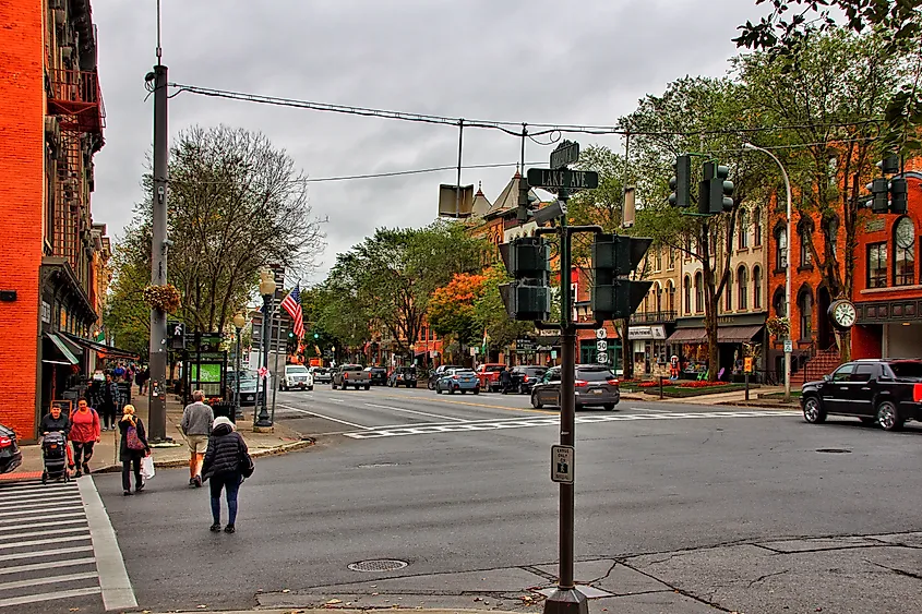 Downtown Saratoga Springs, New York.