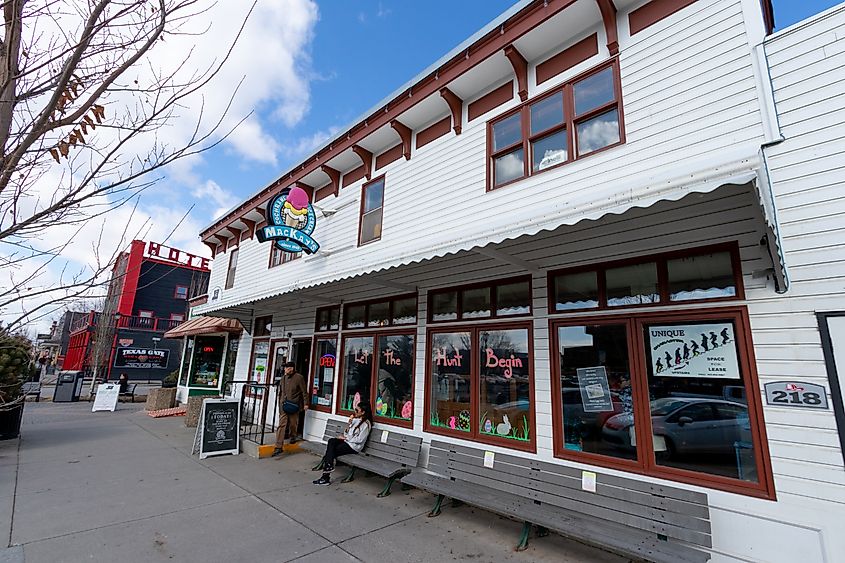 View of downtown Cochrane in Canada.