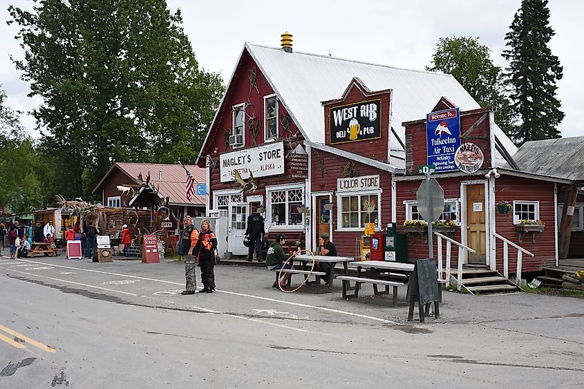 A store in the town of Talkeetna, Alaska.