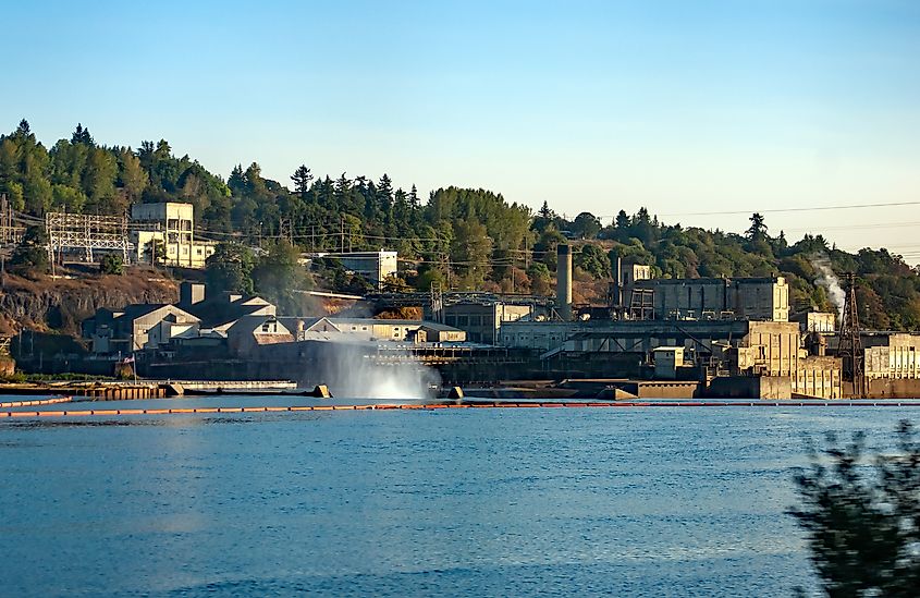 Oregon City, Willamette River Front.