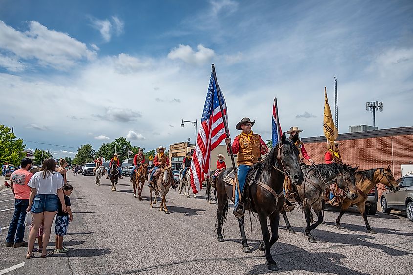 Fourth of July parade in Guernsey, Wyoming.