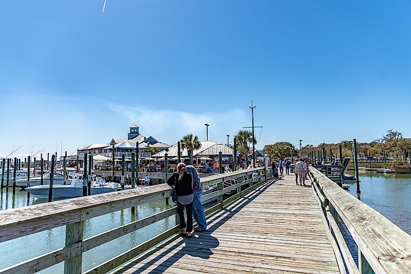 The Marsh Walk in Murrells Inlet, South Carolina