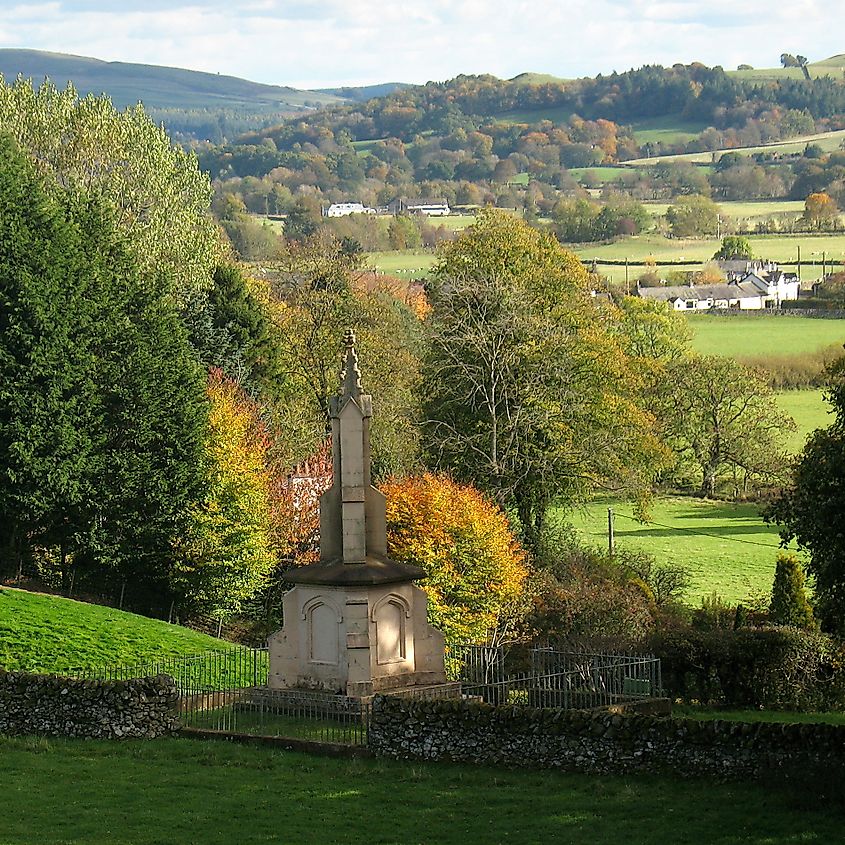 View of the Covenanter Monument in Moniaive