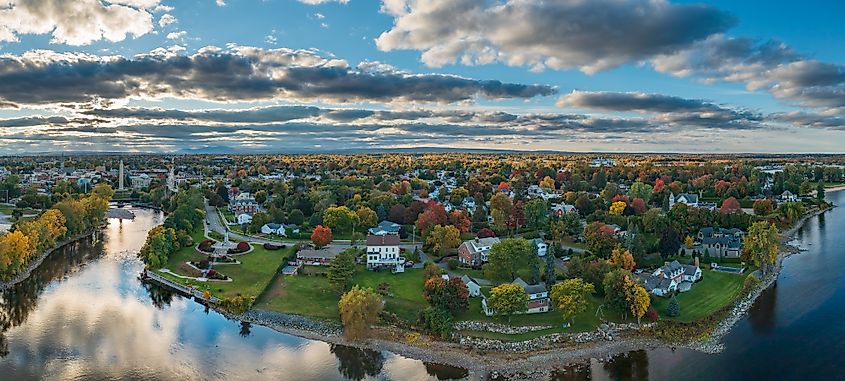 The City of Plattsburgh lies on the shore of the lake.