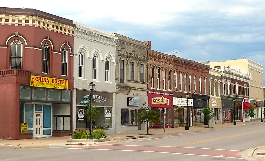 Downtown Nebraska City, Nebraska.