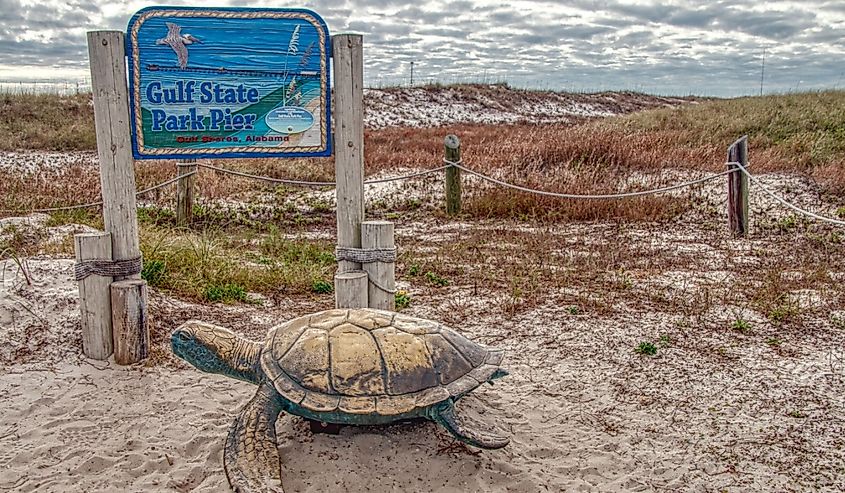 Gulf Shore State Park in Alabama near the Florida Border on the Gulf of Mexico