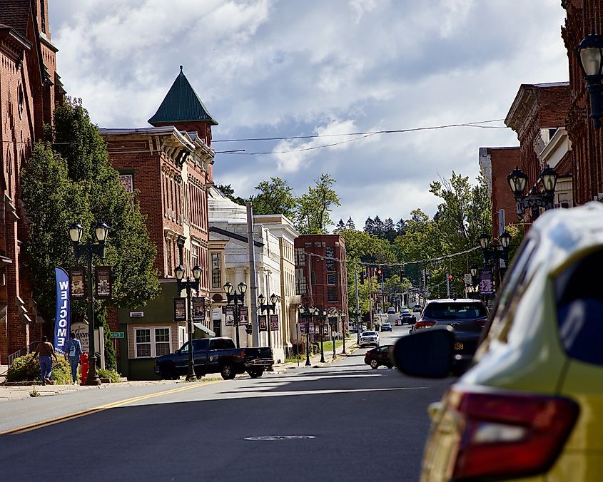 Gloversville, New York, during summertime.