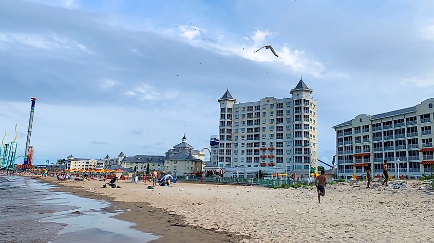 Lake Erie beach in Sandusky, Ohio