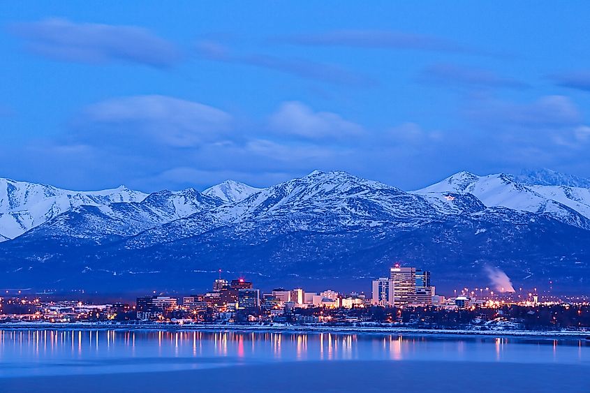 Anchorage, Alaska, in winter