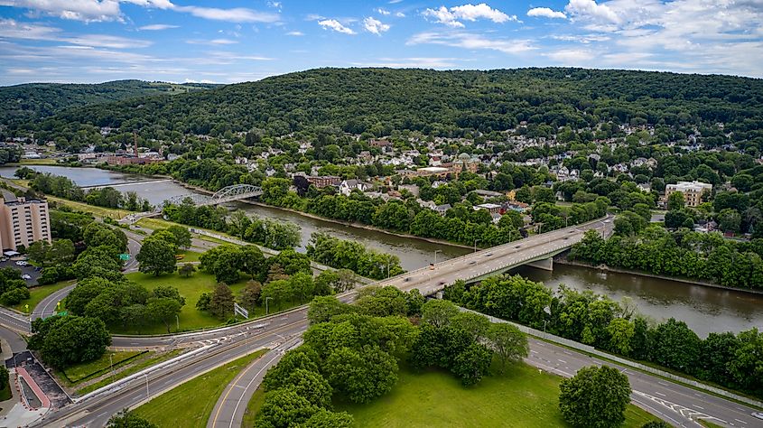 Binghamton, NY, during the summer.