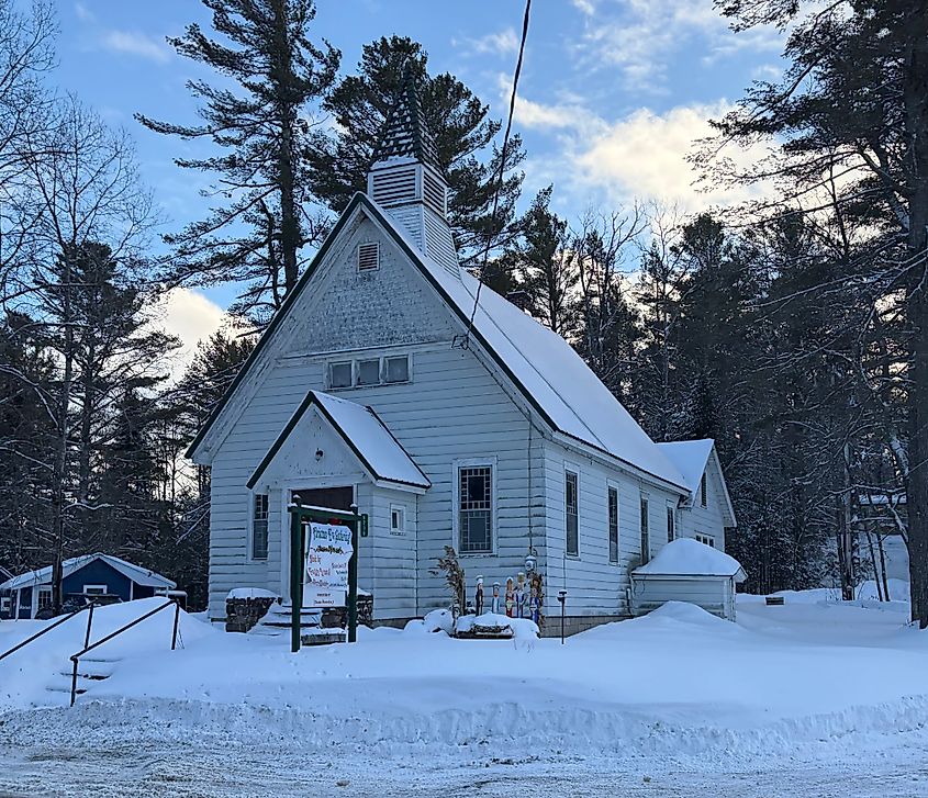 Adirondack Presbyterian Church in Lake Clear, New York.