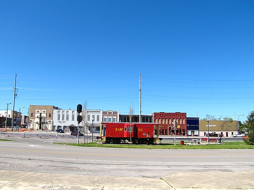 View from Caboose Park in downtown Tullahoma, Tennessee.