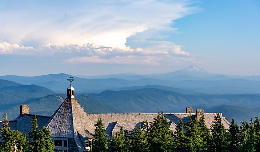 Mt Adams over Timberline Lodge