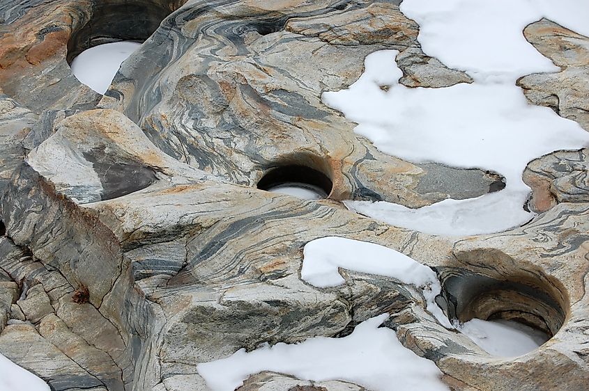 Glacial potholes, Shelburne Falls, Massachusetts