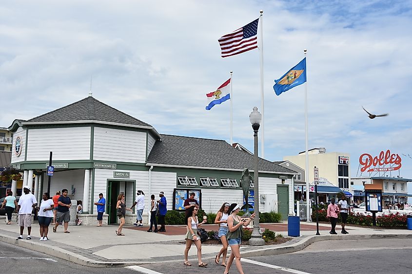 Boardwalk at Rehoboth Beach in Delaware. Editorial credit: Ritu Manoj Jethani / Shutterstock.com