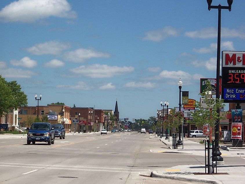 Dakota Avenue in Wahpeton, North Dakota