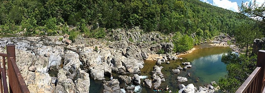 Rocks in Johnson's Shut-ins State Park in Missouri.