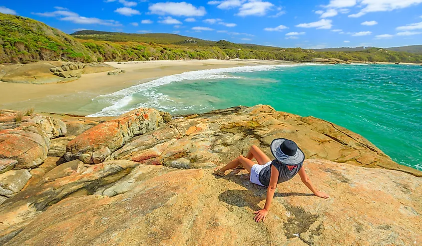Waterfall beach in Denmark, Western Australia.