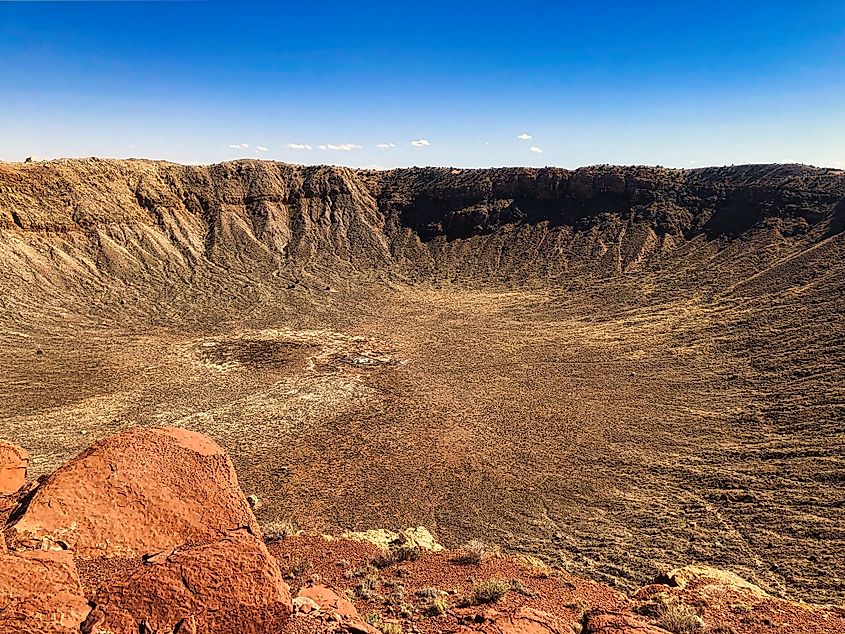 Autumn on the Rim Tour at Meteor Crater near Winslow Arizona.