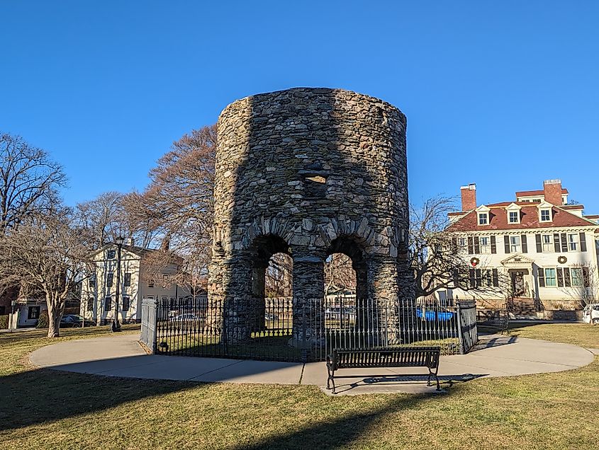  Newport Tower at Touro Park in Newport, Rhode Island