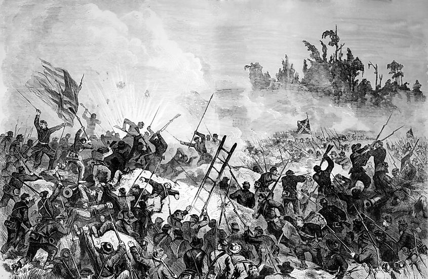 The Battle of Vicksburg, May 22, 1863, from Leslie's Weekly.