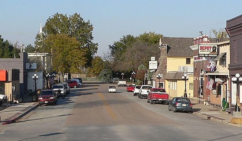 Downtown Waterloo, Nebraska.