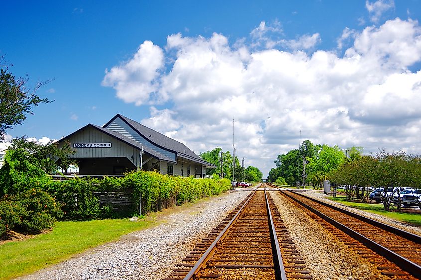 Train station in Moncks Corner, South Carolina
