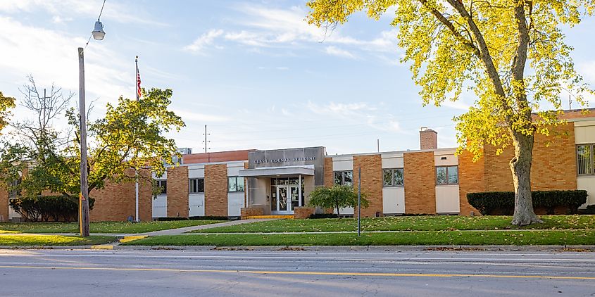 The Clare County Administration Building in Harrison, Michigan. Editorial credit: Roberto Galan / Shutterstock.com