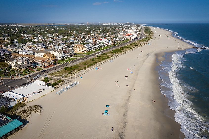 Aerial view of Cape May, New Jersey.