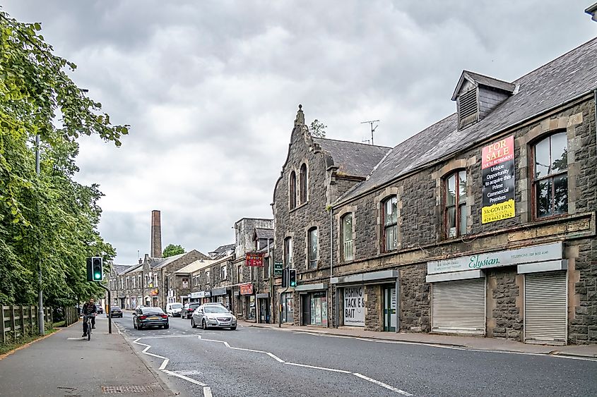 Enniskillen, Northern Ireland: Traffic is moving on the Sligo Road