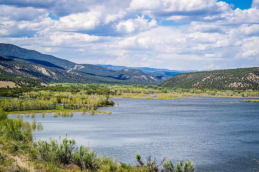 A beautiful lake park in Cortez, Colorado