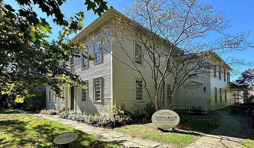 Litchfield Historical Society: Tapping Reeve House and Law School, Litchfield, Connecticut.