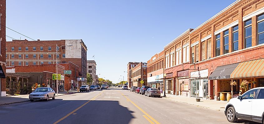 The old business district on Main Street in Pawhuska, Oklahoma, USA. Editorial credit: Roberto Galan / Shutterstock.com