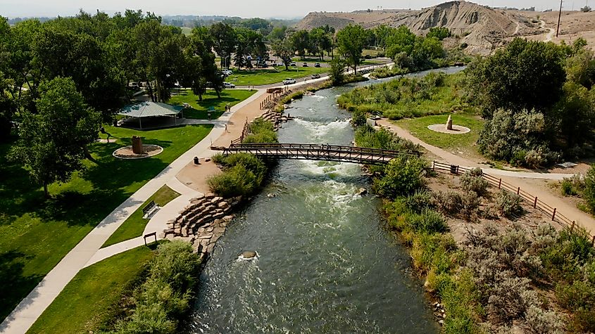 A peaceful public park in Montrose, Colorado