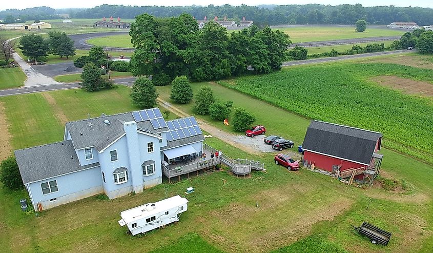 Overlooking the countryside in Bridgeton, New Jersey.