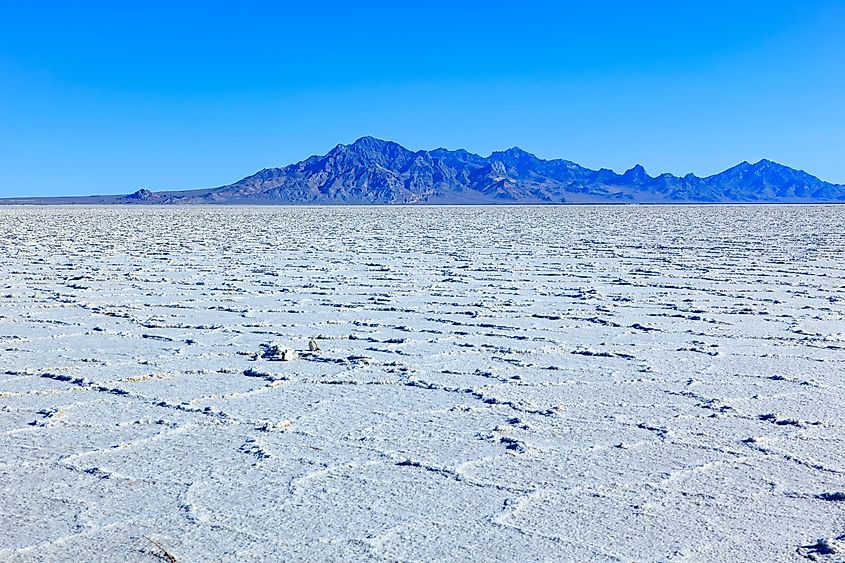 Bonneville Salt Flats in Utah, USA.