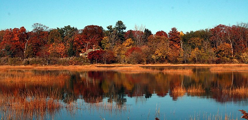 A beautiful nature reserve in Glen Cove on the North Shore of Long Island New York