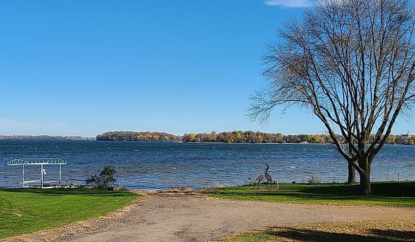 Lake Waconia on a sunny day.