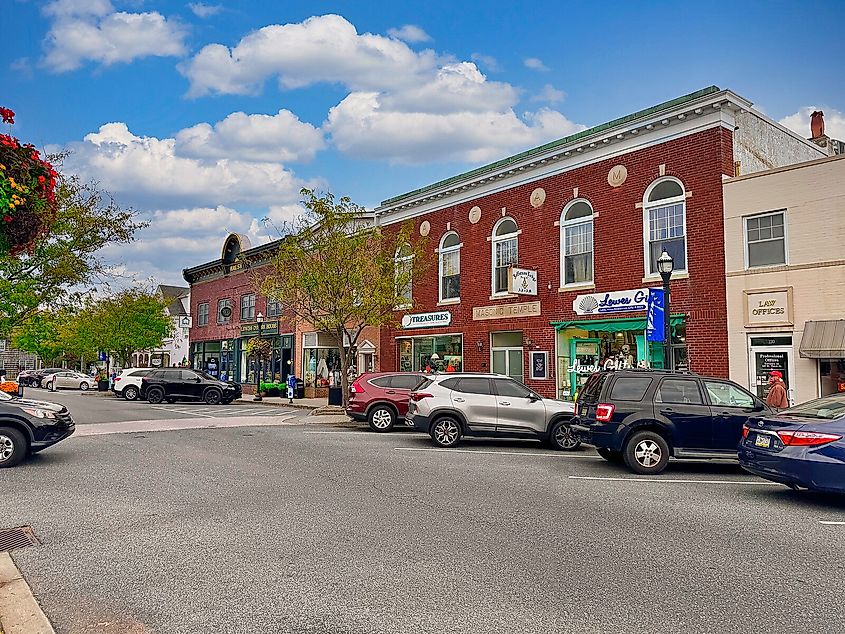 Downtown Lewes, Delaware.