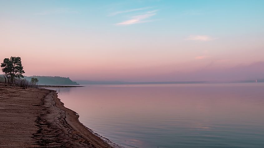 Shoreline of Saylorville Lake near Polk City, Iowa