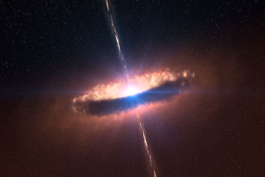 An accretion disk in the orbit of a baby star. Image Credit ESO via Wikimedia.