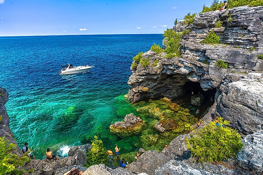 The grotto as seen from above