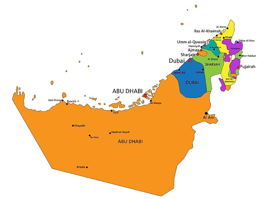 Ruwais Abu Dhabi Map The United Arab Emirates Maps & Facts - World Atlas