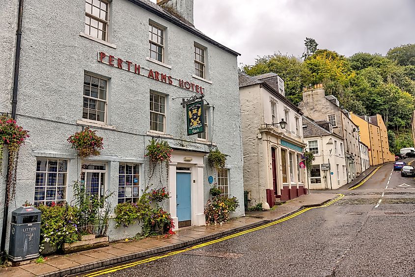 The cosy town of Dunkeld, Scotland.