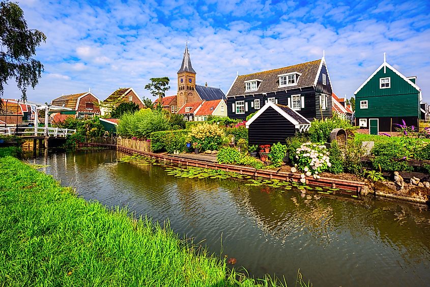 Marken, a historical village on the shores of the Markermeer Lake in The Netherlands.