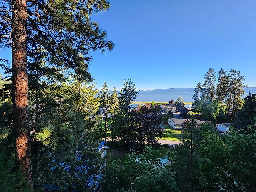 View of Flathead Lake from Bigfork, Montana.