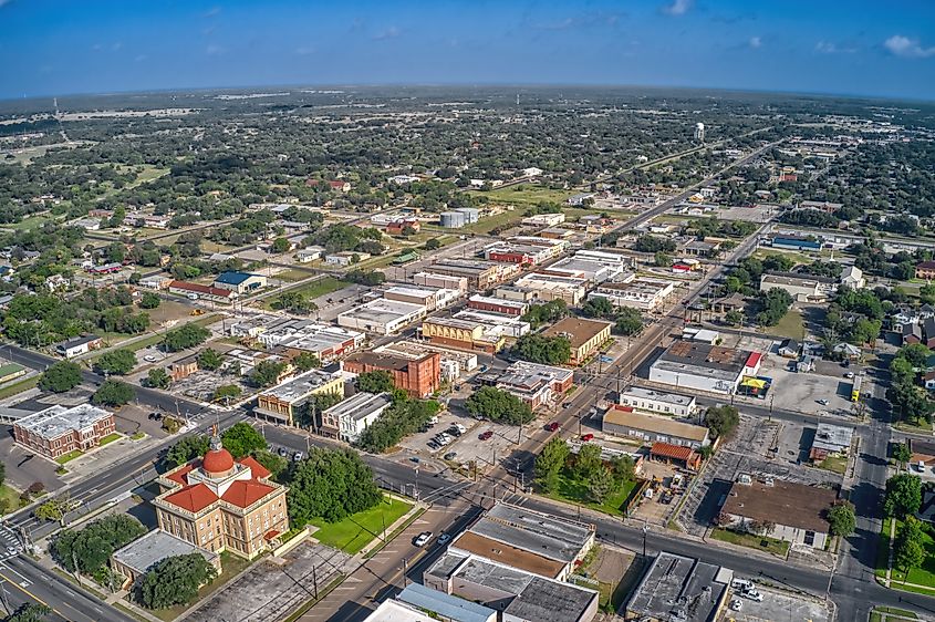 Aerial View of Beeville, Texas