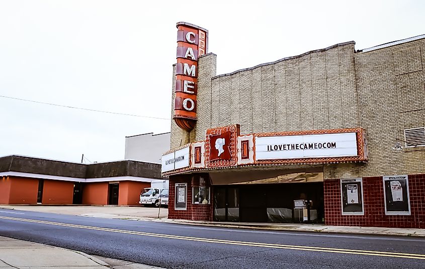 A movie theater in downtown El Dorado, Arkansas.