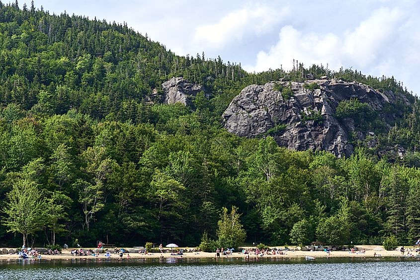 Echo Lake in Franconia State Park near Franconia, New Hampshire