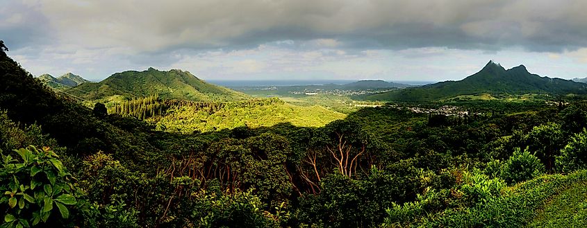 The Ko'olau mountains near Kailua, Hawaii.